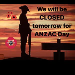 Just a reminder that we will be closed tomorrow, Thursday 25th April, for ANZAC day. 
We look forward to seeing you all on Friday. 

- [ ] #scruffysdogs #scruffysdogsofinstagram #scruffyssquad #scruffysdoggydaycare #scruffys #scruffyspups #dogsofthenorthernbeaches #northernbeachesdogs #northernbeacheslocal #ilovemydog #weloveourjob #dogoftheday #doglovers #brookvale #dogsofsydney #dogsofinstagram #howmuchfuncanoneplacebe #wherefriendshipsaremade #wheremannersaretaught #daycare #doglover #dogphotography